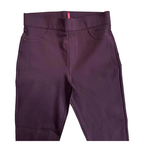 Spanx The Perfect Ankle Pant Womens Sz L Leggings Plum Purple Pull On Stretch - Picture 2 of 7
